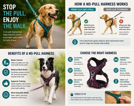 Stop Your Dog From Pulling on Walks with a No-Pull Harness