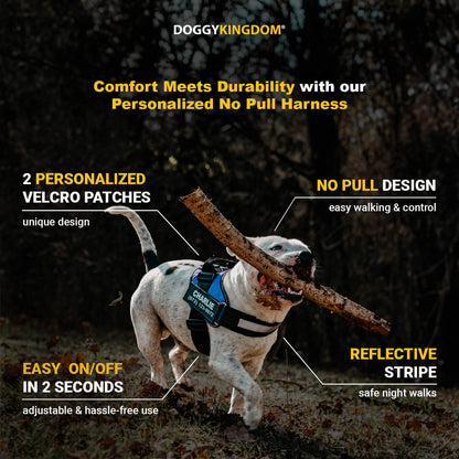 Lifetime Warranty Personalized Doggykingdom® NO PULL Harness