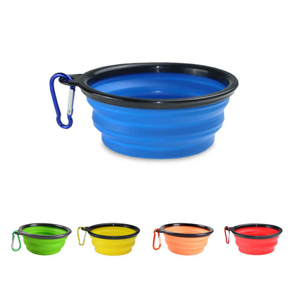 Portable and Collapsible Silicone Dog Travel Bowl