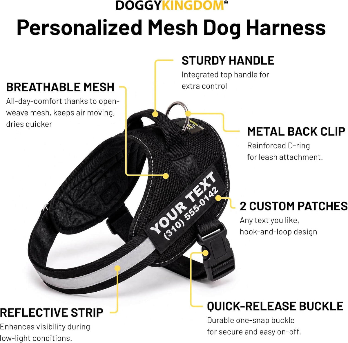 Personalized NO PULL Mesh Summer Harness