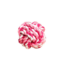 Preview Image: Pink cotton dog toy ball to play and clean their teeth with health and act benefits