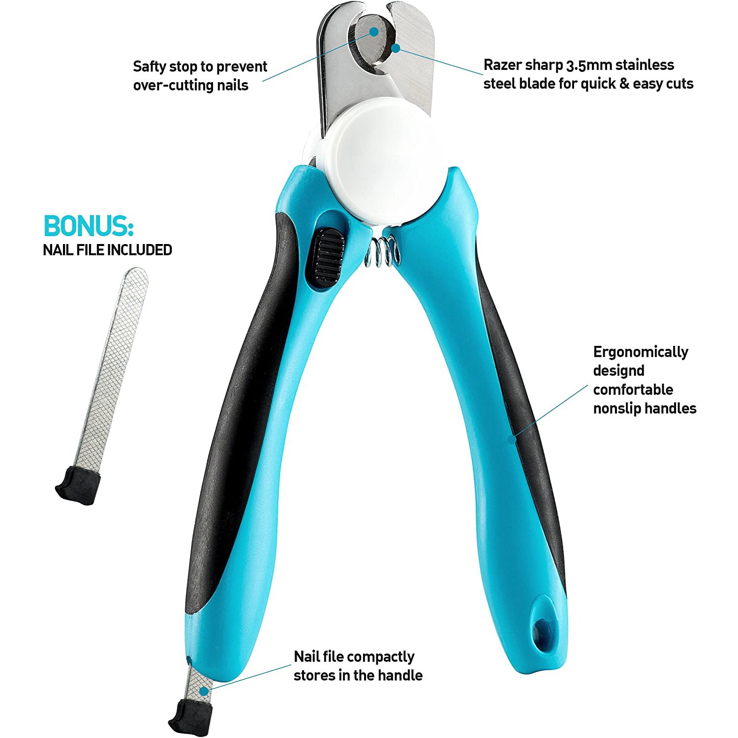 Amazon.com: gonicc Professional Pet Nail Clippers and Dematting Comb with 2  Sided - Best for Cats, Small Dogs and Any Small Pets. Sharp Angled Blade Pet  Nail Trimmer Scissors.