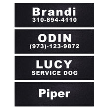 Preview Image: Custom velcro label / patches for Dog Harness by Doggykingdom®