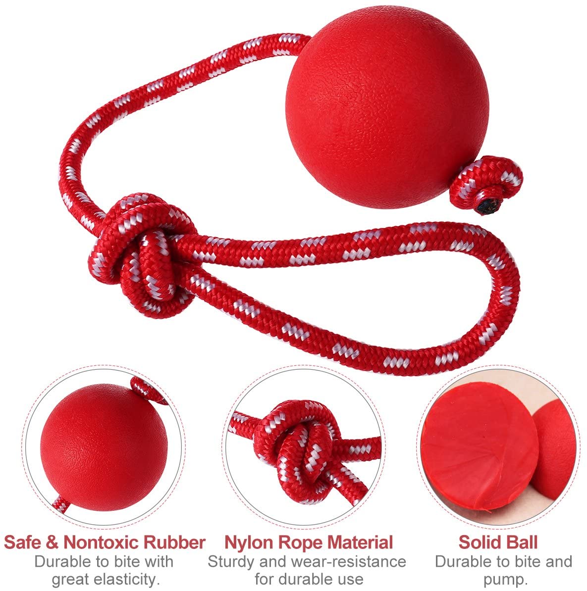 Durable Natural Rubber Ball - Fun to Chew, Chase and Fetch