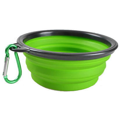Portable and Collapsible Silicone Dog Travel Bowl