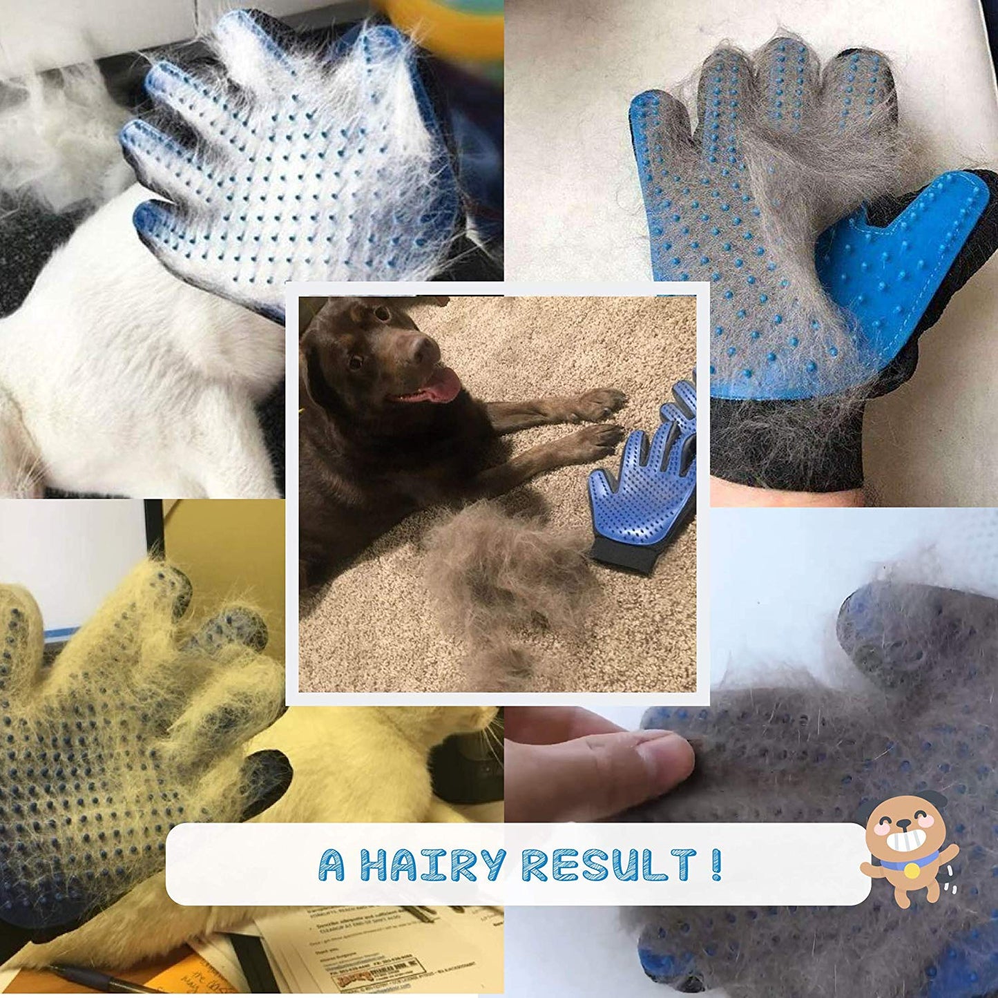 Gentle Deshedding Dog Brush Glove
