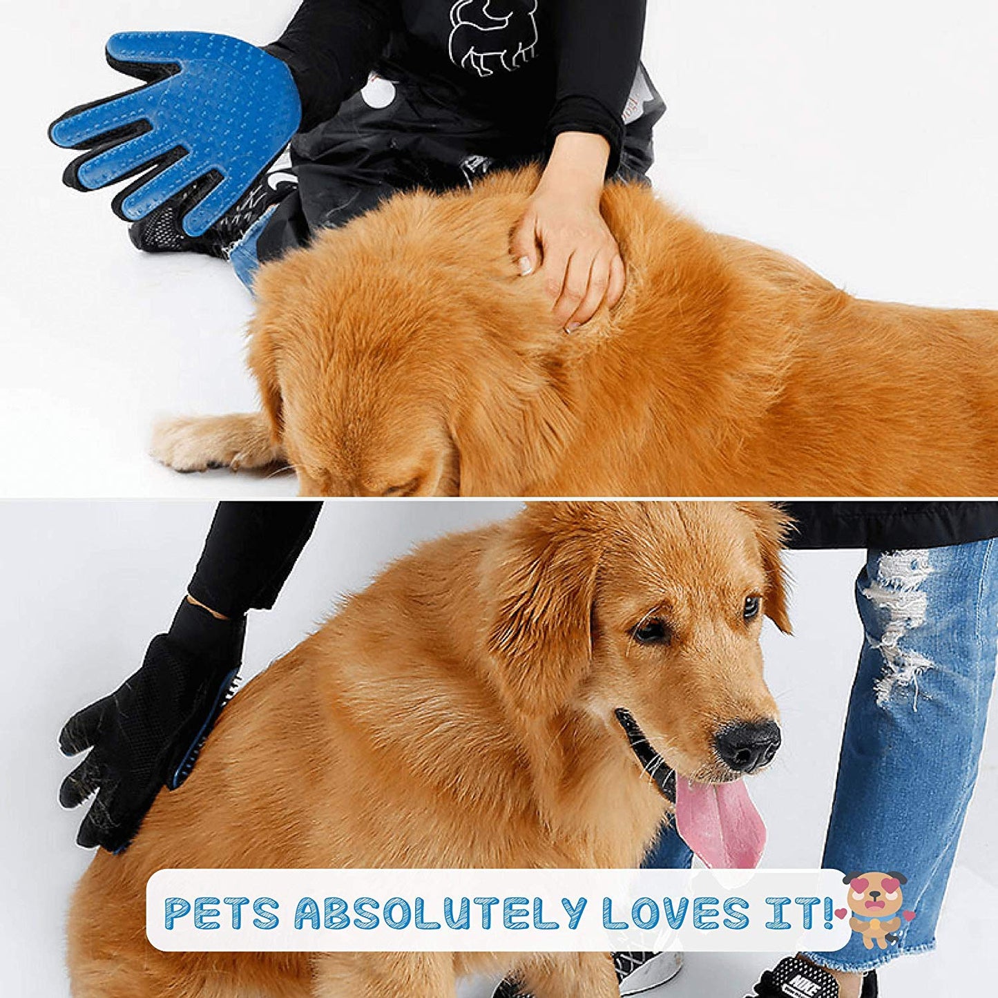 Gentle Deshedding Dog Brush Glove