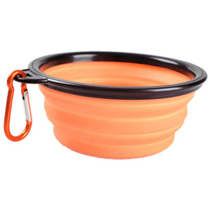 Portable & Collapsible Silicone Dog Travel Bowl by Doggykingdom® (Clip included)