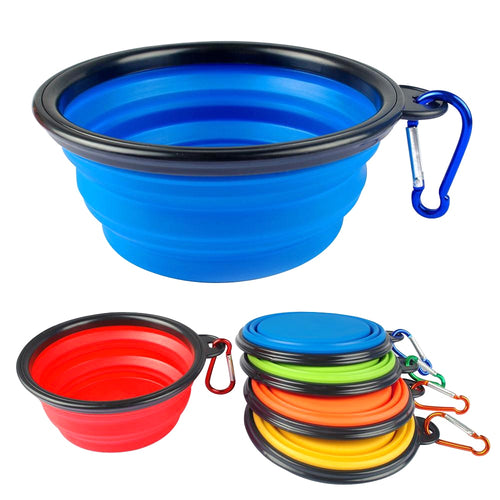 Portable & Collapsible Silicone Dog Travel Bowl by Doggykingdom® (Clip included)