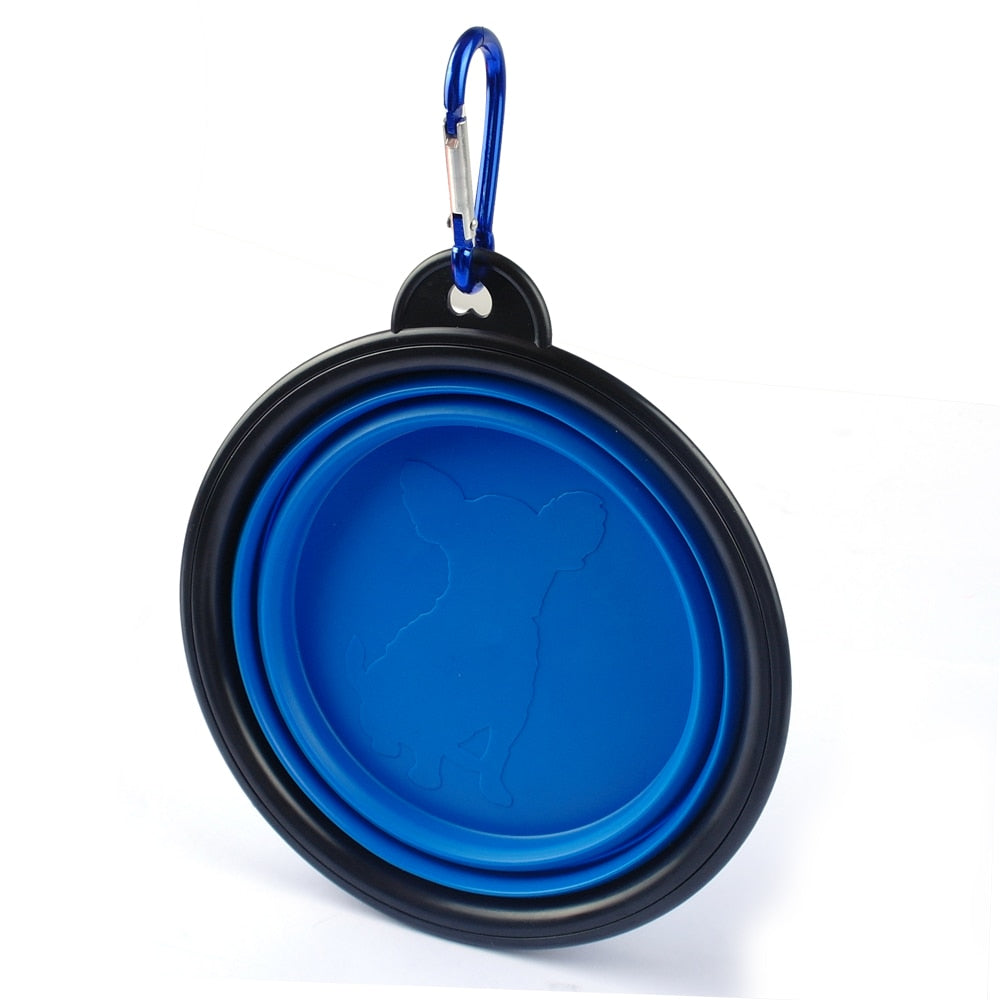 Portable and Collapsible Silicone Dog Travel Bowl